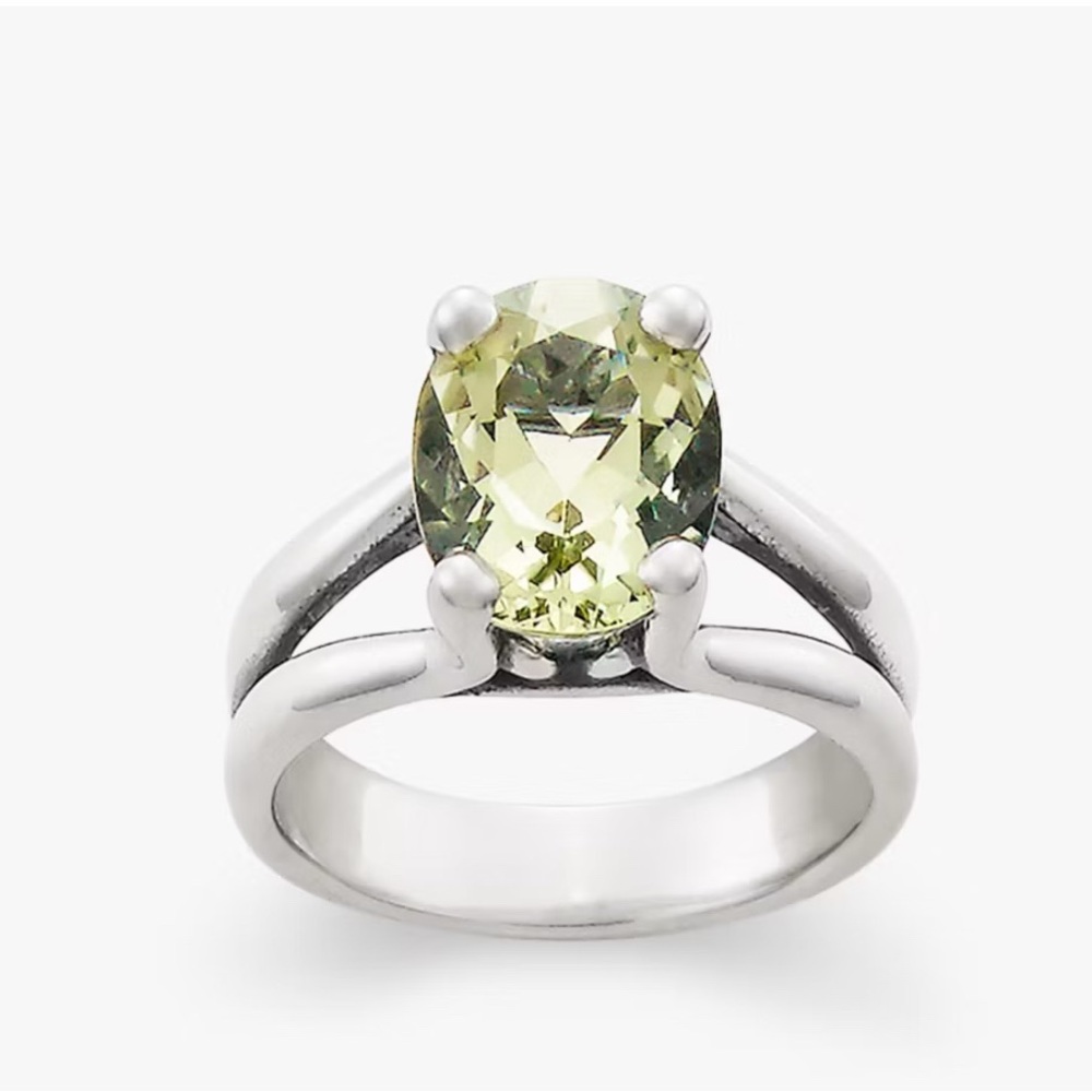 James Avery Green Prasiolite Gemstone Ring SIZE 7